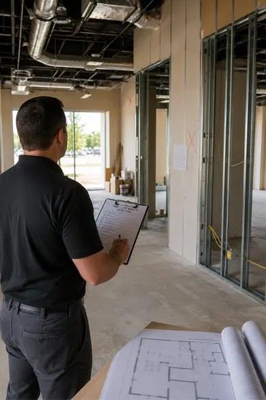 Failed inspection scenario with pending permit review in Las Vegas, NV