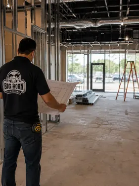 Tenant improvement office interior under construction in Las Vegas, NV