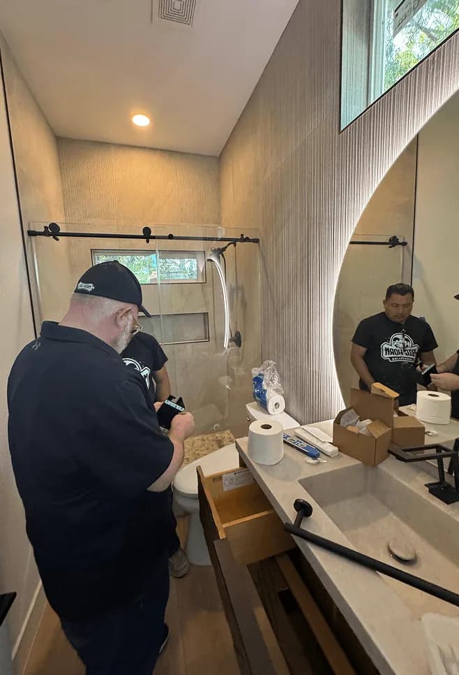 Bathroom remodel final finishing work in Clark County, NV