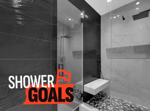 Bathroom remodel in North Las Vegas, Las Vegas Valley - frameless glass shower within a coordinated bathroom finish plan | Big Horn Remodeling