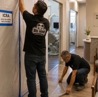Medical office vertical tile for Clark County commercial remodel with specialty MEP coordination
