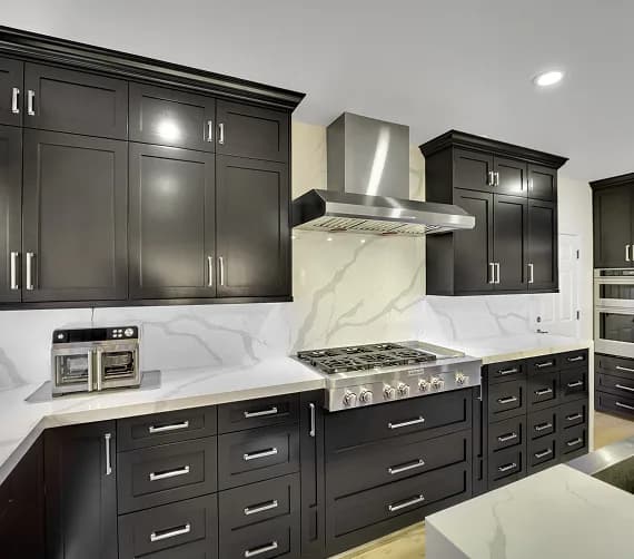 Henderson full custom kitchen remodel with new layout and integrated appliance wall