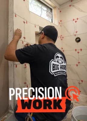 Bathroom remodel in Spring Valley, Las Vegas — precision tile layout and clean grout joints | Big Horn Remodeling