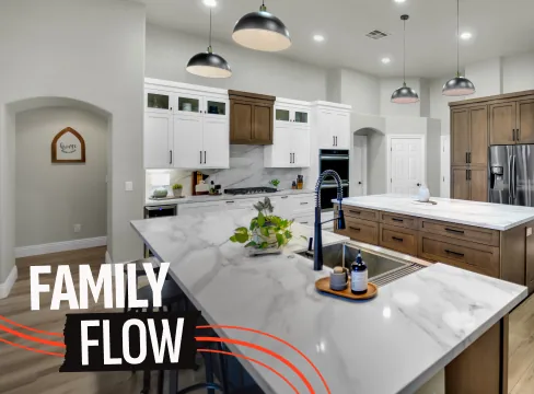 Henderson kitchen remodel with open workflow layout, island seating, surface coordination, and finish work