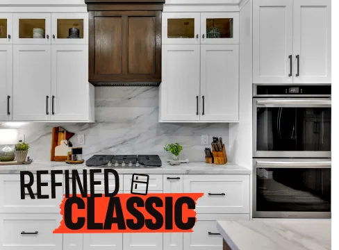 North Las Vegas kitchen remodel with polished quartz countertops, appliances, lighting, and remodel finish details