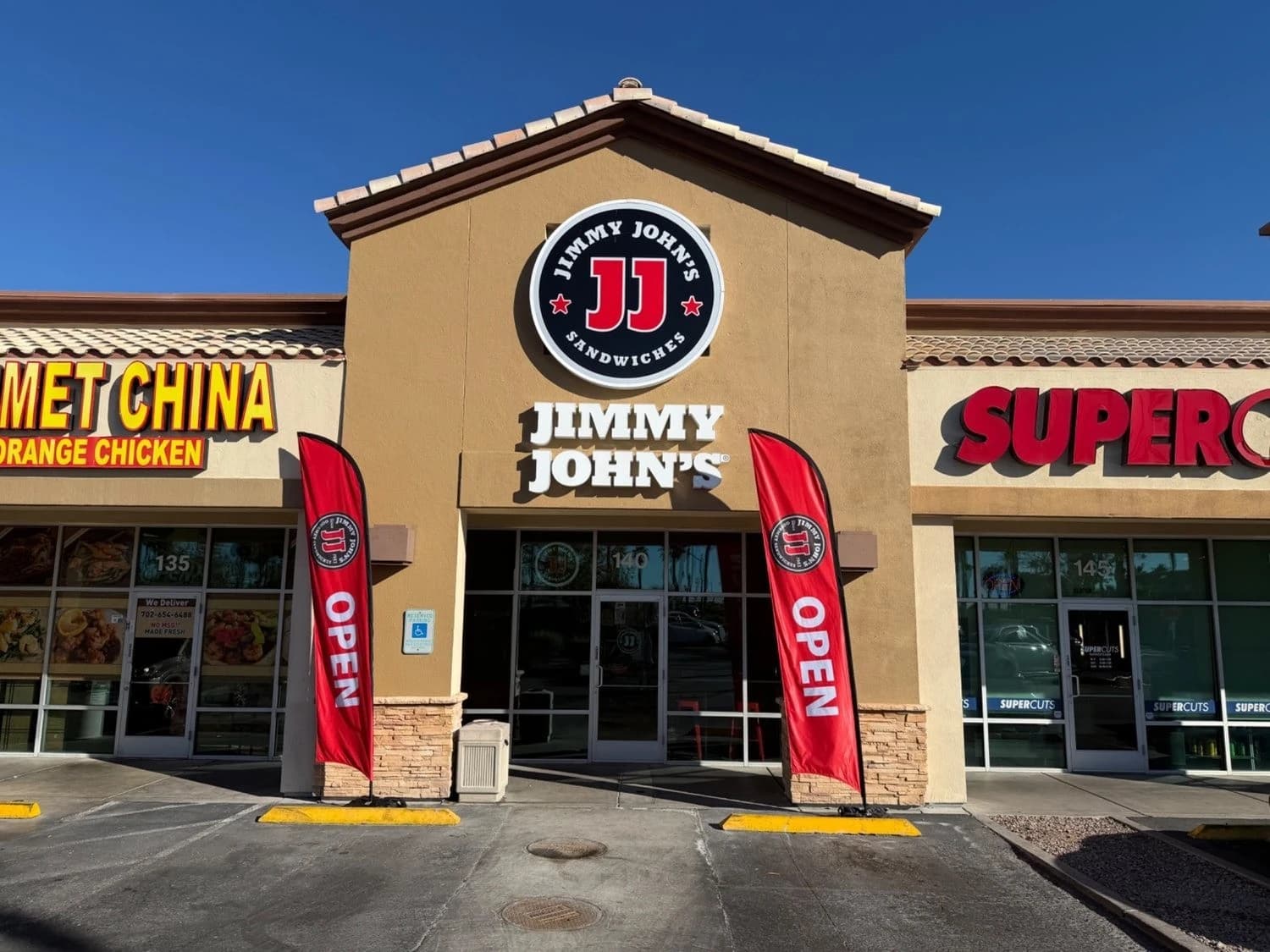 Completed Jimmy John's storefront at 7785 N Durango Drive in Las Vegas