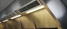 Commercial kitchen hood and make-up air vents