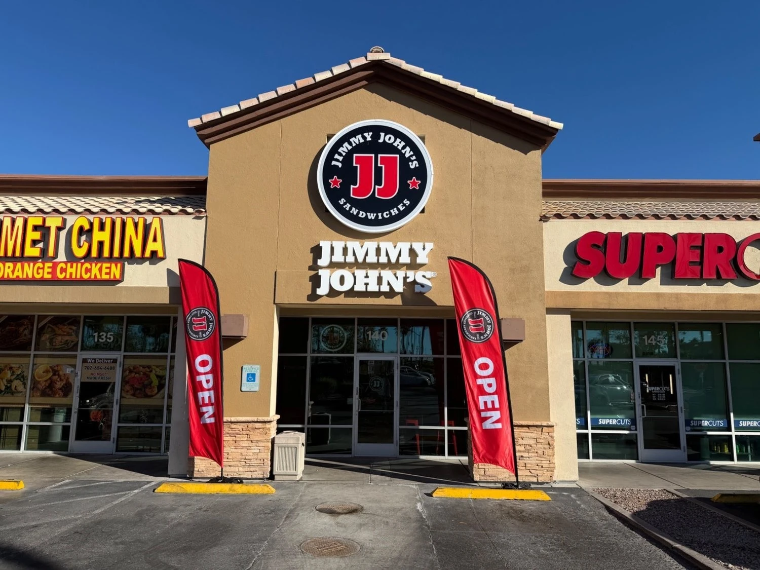 Completed Jimmy John's storefront at 7785 N Durango Drive in Las Vegas