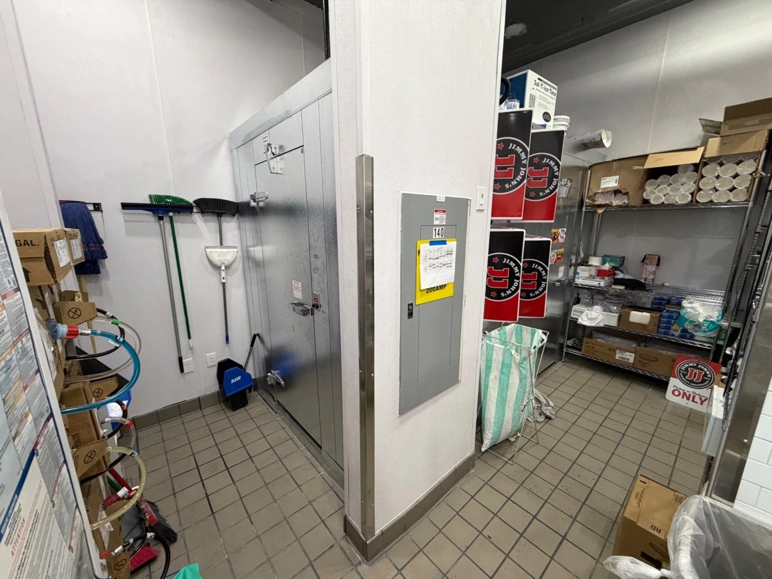 Jimmy John's walk-in refrigeration and 200-amp electrical panel in completed Las Vegas conversion
